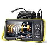 Dual Lens Endoskopkamera mit Licht, Industrielle Endoskop Inspektionskamera,5,0-Zoll-IPS-Boreskop-Kanalkamera mit 1920P Handheld IP67 Wasserdichter Schlangenkamera mit 8 LED-Leuchten-5M