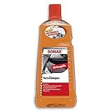 SONAX AutoShampoo Konzentrat (2 Liter) durchdringt und löstr Schmutz gründlich, ohne Angreifen der Wachs-Schutzschicht | Art-Nr. 03145410