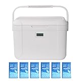 Sghtil Kühlbox, Picknick-Kühlbox, 5,5 l, tragbar, 3 Schichten, tragbar, für Strand, Picknick, Angeln und Wandern
