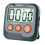 ThermoPro TM03 Eieruhr Digital Timer mit Stoppuhr 99min 59sek Küchentimer Kurzzeitwecker Küche Kurzzeitmesser für Schule, Büro, Sport, Hautpflege Freizeit Lautstärke einstellbar