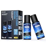 Rasierer Reinigungsnachfüllung 14-monatiger Vorrat für Braun Clean & Renew Nachfüllkartusche CCR, Auswechselbare-Reinigungslösung mit Sanfter Hygieneschutz für Clean&Charge Reinigungssystem, 70ml*2