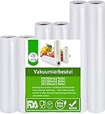 6 Folienrollen AIQII 2 Rolls 15cm x 300cm +2 Rolls 20cm x 300cm + 2 Rolls 28cm x 300cm Vakuumrollen Vakuumfolie Vakuumbeutel mit Profil Einschweißen Vakuumverpackung mit Struktur Verpackungsfolie