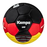 Kempa Leo Handball für Kinder und Erwachsene, schwarz, rot, Gold