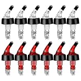 Gemessene Flaschenausgieße Schnellschussgeist Messen Spoutgurer für Cocktail 12PCs