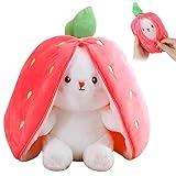 TOGETDREAM Osterhase Plüschtier, 25CM Karotte Erdbeer...