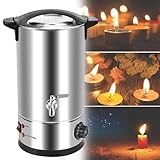 JINGEDD Wachsmelder FüR Kerzenherstellung,8L 10L 12L 15L Kerzenwachs Schmelztiegel,Professionelle Elektrische Edelstahl Paraffin Wachsheizung,FüR Den SchöNheitssalon Oder Den Heimgebrauch,10L