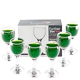 GOSOYO Set mit 6 Schnapsgläser mit Stiel, 2 Unzen/55 ml. Shotgläser, Likörgläser, Sherrygläser, Absinthgläser, Mini-Weingläser, Portglas, Aperitifgläser