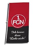 1. FC Nürnberg FCN Hissfahne Fahne 120cm x 250cm Fanaktion...