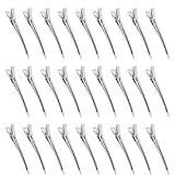 36 Stück Silberne Haarspangen Damen, 9cm Metall Haarklammern für Friseurbedarf & Haarstyling, Abteilklammern für Salon und Privatgebrauch