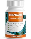 Mangan Tabletten 365x mit 10 mg Mangan aus hochwertigem...