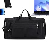 Nybhyjka Sporttasche, Sporttasche, Sportrucksack, Übernachtungstraining, Handtasche, leichter Fitness-Rucksack mit Schuhfach für Reisen, Schule, Outdoor, Schwarz , Refer to description, Unisex