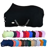 RL24 - Abschwitzdecke mit Kreuzgurt BASICLINE schwarz 155cm