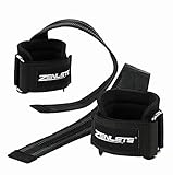 zenlete Profi 2in1 Zughilfen Handgelenk Bandagen Krafttraining, Sport und Fitness - Lifting Straps für Bodybuilding, Gewichtheben und Kraftsport im Gym - Zughilfe für Frauen und Männer