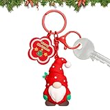 Schlüsselanhänger Weihnachtsmann - Handtaschen-Schlüsselanhänger | Weihnachts-Schlüsselanhänger für Rucksack, Handtasche, Anhänger für Autoschlüssel, rot, Fare riferimento alla descrizione