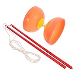 INOOMP Chinesisches Diabolo-Set Dreifach Gelagert Chinesisches -Spielzeug 2 Stöcke Und Schnur Chinesisches Diabolo-Geschicklichkeitsspielzeug Orange