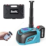 Seesii Elektrischer Wagenheber 5T 3T mit Akku, 21V Akku-Hydraulik Wagenheber Set mit 4,0Ah Batterie & Ladegerät, Kabelloses Reifenwechsel-Set für Auto, SUV, MPV & Pickup (Hubhöhe 15,5–45 cm)