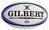 Gilbert Omega Rugbyball, Unisex, Erwachsene, Blau/Schwarz, Größe 5, 5
