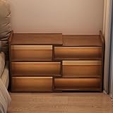 SanzIa Bücherregale 4 Etagen Ausziehbare Kurze Bücherregale Wohnzimmer Home Office Aufbewahrungsregal für Kleinen Raum Oder Ecke((40-80cm)*17 * 56cm)