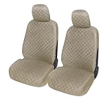 Auto Accessori Lupex - Universelle Autositzbezüge, vorne und hinten (Paar vorne, Beige)