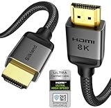 Silkland 10K 8K HDMI 2.1 Kabel 2m, Zertifiziertes HDMI®Kabel 4K@144Hz/120Hz 8K@60Hz, eARC, HDR10, Dolby Atmos, 48Gbps, HDCP2.3 für HDTV/Soundbar/PS5/Blu-ray/Switch/Beamer/Laptop/Display/TV Box/PC