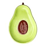 COLLBATH Avocadoförmiges Gericht Essenstablett Avocado-gericht Snackteller Serviertablett Rund Aufbewahrungsschale Für Obst Avocado-platte Avocado Nistschale Schmuck Tablett Green