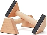 Liegestützgriffe 2 Push Up Bars Holz Parallettes gelenkschonende Liegestützgriffe Calisthenics Equipment Fitnessgeräte für Zuhause & Outdoor, Liegestützstange aus Massivholz