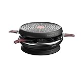 Tefal Raclette Neo Invent RE1820 | Praktisches rundes Raclette | Für 6 Personen | Inklusive Tischgrill-Funktion | Antihaftbeschichtete Grillplatte (spülmaschinengeeignet) | 850W für schnellen Genuss