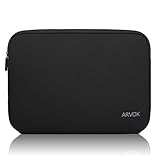 Arvok 15 15,6 16 Zoll Laptoptasche Schutzhülle Wasserdicht Neoprene, Laptop Sleeve Case Laptophülle Notebook Hülle Tasche für Acer/Asus/Dell/Fujitsu/Lenovo/HP/Samsung,Schwarz