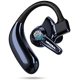 MONODEAL Bluetooth Headset mit Mikrofon, Dual-Mic AI Noise Cancelling Bluetooth Headset für Handys, In Ear Freisprech Headset Handy Kabellos Kopfhörer für Autofahren Business Büro