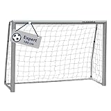 HUDORA Fußballtor Expert - großes Fußballtor für Kinder & Erwachsene - wetterfestes & standfestes Fußballtor mit engmaschigem Netz - Hochwertige Outdoor Torwand für Freizeit & Training