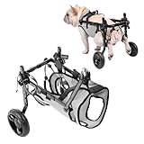 Cocoarm Hunderollstuhl für Hinterbeine, Hunderollstuhlwagen, Verstellbarer Haustierrollstuhl, Gehhilfe-Rollstuhl für Hunde, Haustiere, Katzenhund-Gehrollstuhl mit Schn