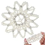 Hair Bun Holder Haarnetz mit Perlen und Strasssteinen für Pferdeschwanz, Sport, für Hochzeiten, formelle Veranstaltungen und Aufführungen