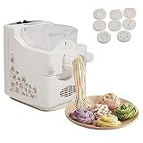 180W 220V Weiß Elektrische Nudelmaschine, Küche Vollautomatische Nudelmaschine, Haushalt Pastamaker Pastamaschine Nudel Spaghetti, Knödel Pasta Maker, Multifunktionsmaschine für Hausmüll