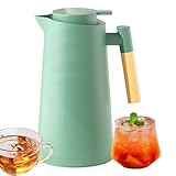 Rrlihjgu Isolierkanne, 1 Liter Glasflasche für Kaffee – wasserdichter Behälter, Teekrug, Getränkespender für Küche, Reisen, Camping