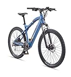 TELEFUNKEN E-Bike Mountainbike Elektrofahrrad Alu, 24 Gang Shimano Acera Kettenschaltung - Pedelec MTB 29 Zoll, Hinterradmotor 250W, Scheibenbremsen, Blau, Aufsteiger M922