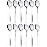 GRÄWE Tafellöffel 12 Stück, 18,5 cm, Suppenlöffel aus rostfreiem Edelstahl, 12er Pack, handpoliert, spülmaschinengeeignet – Serie Königstein