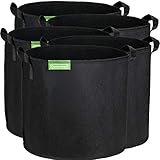 GardenMate 5X 30L Pflanzsack aus Vliesstoff Ø35.6cm Höhe 30.5cm - Blackline