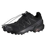 Salomon Speedcross 5 Herren Trail Running Schuhe, Grip, Stabilität, Passform, Black, 42 2/3