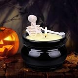 Halloween Deko Halloween Kerzen, Duftkerze im Glas Skelett Duftkerze Halloween Lavendel Sojawachs Kerze, Candle Wichtel Geschenke Frauen, Herbst Natürliche Kerze, Duftkerze Geschenke, 9oz 60 Stunden