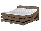 Palacio Boxspringbett mit Elektromotor - 2X 90 x 200 cm - Stoff - Beige - Castel