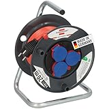 Brennenstuhl Kabeltrommel (Outdoor-Kabeltrommel mit 20m Kabel in rot, aus Spezialkunststoff, für die vorübergehende und zeitlich begrenzte Verwendung im Freien, IP44)