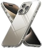 Ringke Fusion Case Kompatibel mit iPhone 15 Pro Hülle, Weiche Bumper Hart Transparent Back Kratzfest Anti-Gelb Durchsichtige Handyhülle für iPhone 15 Pro 6,1' - Clear