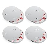 conecto, Magnet-Halterung, Starke Magnet-Befestigung, universell verwendbar, magnetisch und mit Bohrloch, geeignet für Rauch-Warn-Melder, 60mm, 4er Set