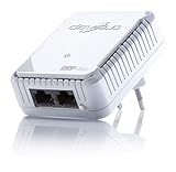 devolo dLAN 500 duo Powerline (500 Mbit/s Internet über die Steckdose, 2x LAN Ports, 1x Powerlan Adapter, PLC Netzwerkadapter) weiß - Schweizer Stecker