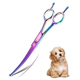 DRGSKL Gebogene Hundehaarschere Professionelle Sichere Runde...