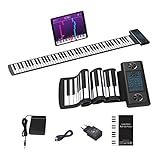 OYAYO Rollpiano 88 Tasten Roll Up Piano Keyboard Unterstützt MIDI-Bluetooth mit 128 Tönen und Rhythmen, Rollklavier Flexibles Elektronisches Keyboard Klavier für Kinder Erwachsene Anfänger Geschenk