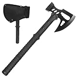 VIKING GEAR Tomahawks Black Ragnar Edition Hammer Beil Outdoor Axt Campingäxte mit Coduraholster schwarz - M48 SWAT, schwarz