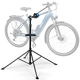 FISCHER Fahrradmontageständer | Reparaturständer | 4-beiniger Stativfuß | klappbar und höhenverstellbar | stabil mit festem Stand