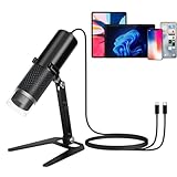 Jiusion Digital USB Mikroskop Kamera für iPhone iPad Android Telefon Tablet, 50 bis 1000X Mobile Münze Erwachsene Student Kind Scope Juwelier Lupe 1920x1440P Aufnahme mit Metall Stand - Nicht für PC