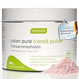 Nupure® Colon Pure Transit Pulver zur Unterstützung von Darmfunktion, Stoffwechsel, Immunsystem & Energie – mit Flohsamenschalen, Inulin, Milchsäurebakterien, Guarana & Vitamin C, 30 Portionen